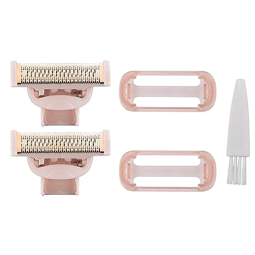 POFET 2PCS saubere Bartwerkzeuge Ersatzköpfe Haarentferner Ersatzkopf Rosévergoldeter Körper Ersatzkopf mit Abdeckungen kompatibel für Flawless Nu