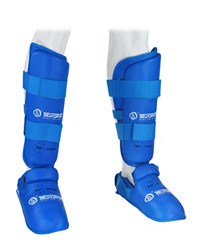 Espinilleras Kumite Best Sport de Karate, aprobadas por la WKF, para entrenamiento y competición de karate