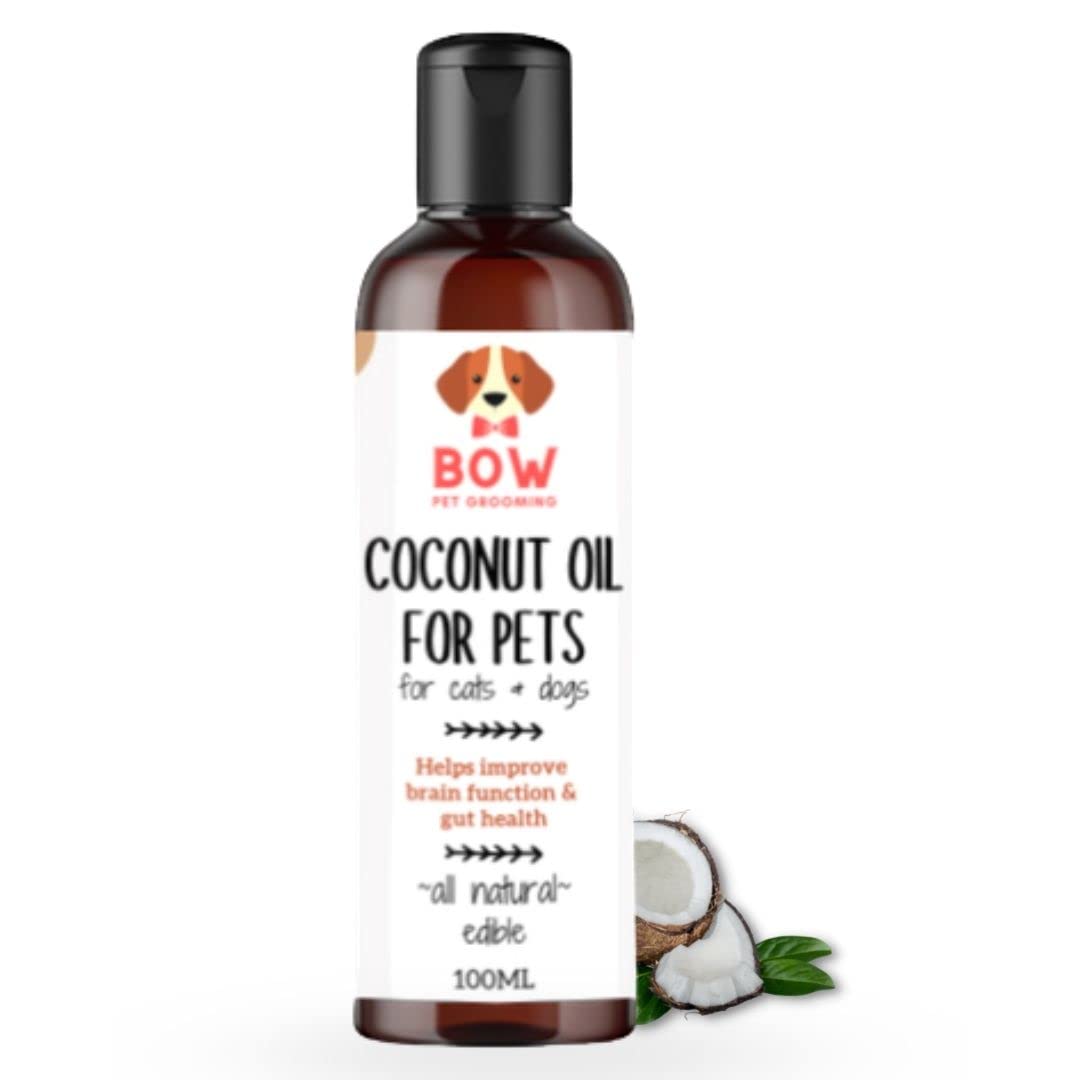 BOW PET GROOMING Virgin Coconut Oil for Pets- Cats & Dogs, Kitten & Puppy, Rabbits | Cold-Pressed Edible Oil | Massage Oil for Soft & Bright Fur | 100% Ntural & Pure- 100ml Bottle (B0BG8WF8WC) Amazon Price History, Amazon Price Tracker