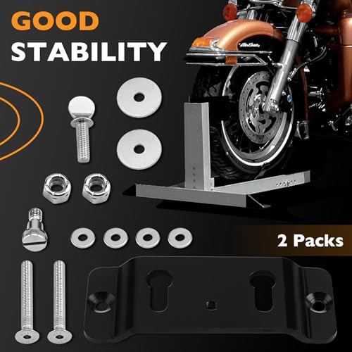 Image of HQPASFY Trailer-Stop Adapter Kit Fits TK-3000 Pit-Stop Wheel Chock System | 2 Pack Trailer Adapter Kit, Wheel Chock Mount Adapter for Closed Trailers, Open Flatbed Trucks