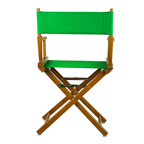 Casual Home Director's Chair ,Honey Oak Frame/Green Canvas,18" - Classic Height