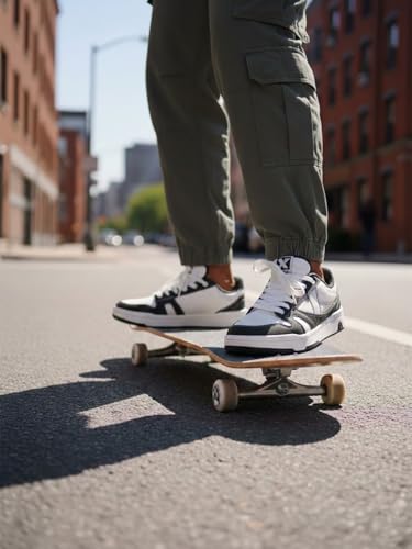 Image of XTEP Mens Sneakers Non Marking Skateboard Shoe I Durable Grip I Indoor Sports Support I Stable Traction I Casual Sports Shoe
