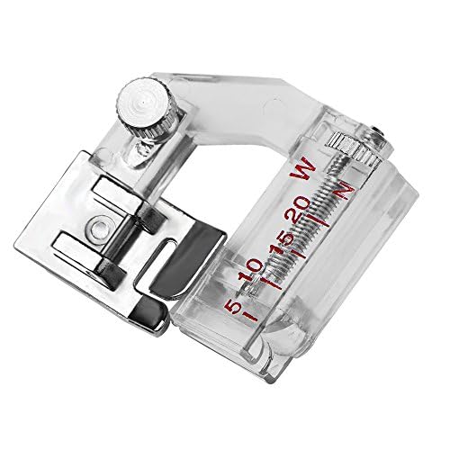 Image of ZENITH Bias Tape Foot Pressure Foot Snap on Type for Automatic Electric Low Shank Sewing Machines Suitable for Usha Janome Brother Singer etc Steel Finish (Bias Tape Foot)