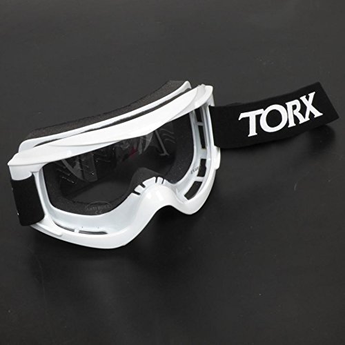 Masque moto cross Eco MX-S blanc antibuée avec écran clair