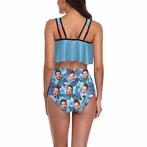 Custom Face Couple Matching Swimsuits Bikini Swim Trunks Shorts for Women Men2