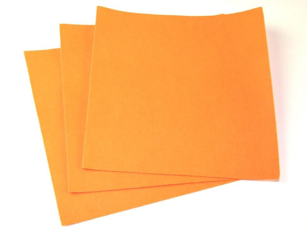 Extra de grosor Plain acrílico tela de fieltro 18 "cuadrado Super brillante naranja – por hoja