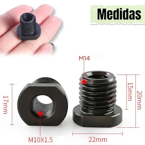 Parafuso Conector Conversor Adaptador de Rosca M10 a M14 pra Esmerilhadeira Lixadeira Angular Rebarb