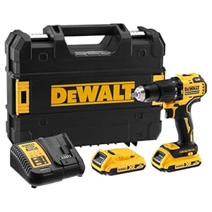 Dewalt DCD709D2T-QW Accu-slagboorschroevendraaier 18 V, 2 Ah, zwart/geel, maat