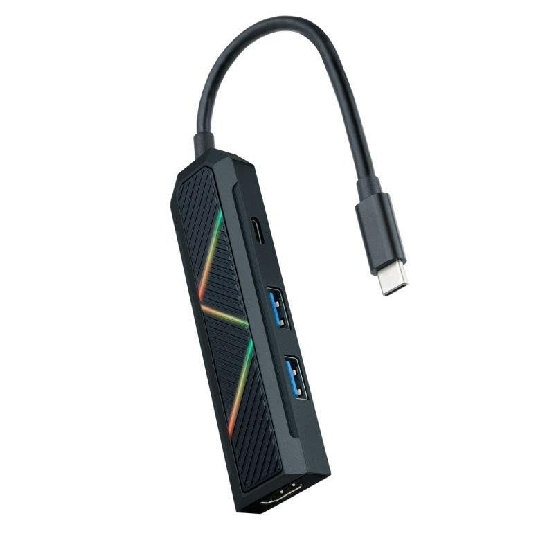 Hub USB-C adaptateur PRENDELUZ avec HDMI, chargeur Type-C et double port USB-A pour ordinateur