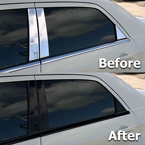 Image of 2 inch x 25FT Gloss Black Vinyl Wrap Kit for Black Out Chrome Delete Made from Genuine 3M 2080 Film Window Trim Door Trim