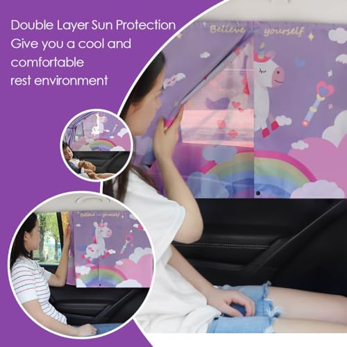 Image of STHIRA Car Window Sun Shade Protector Double Opening Side Curtains
