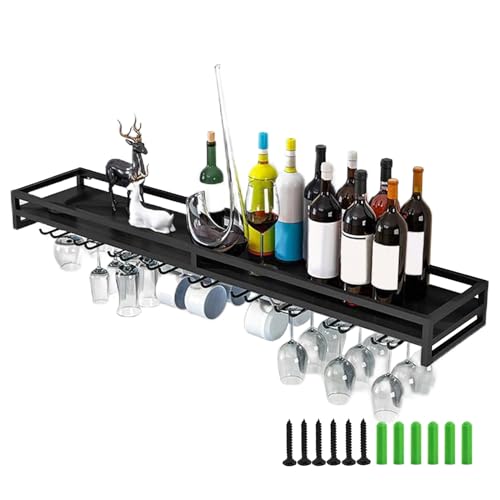 Support de rangement pour verres à vin mural peu encombrant rack suspendu cuisine bar en fer
