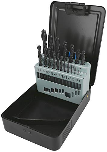 Heller Tools 901 HSS-R Steel Drill Bit Diameter 1-10 mm 19 Pieces Grey, Gray, diameter 1-10 mm, 19-teilig