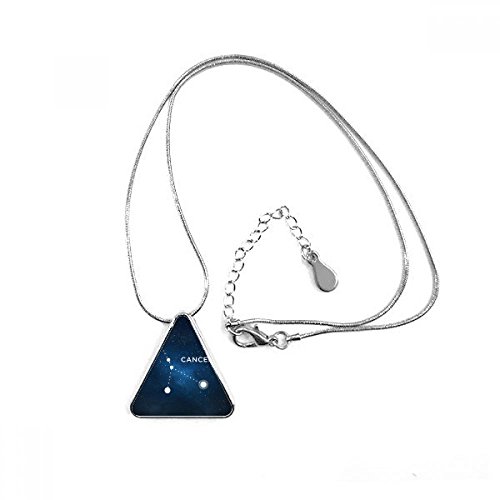 Bijoux avec chaîne constellation Cancer, pendentif zodiaque géométrique