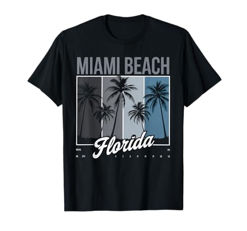 Miami Tshirt Men's Women Retro Florida Miami Beach USA T-Shirt