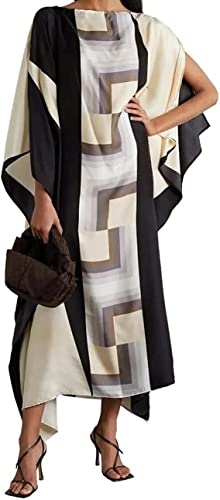 Lounge Wear Printed Softy Silk Kaftan for Women Modest Wear,Caftan for Women, Kaftan Lounge Wear,Minimalist Kaftan Wedding Dress,Caftan 5612 White2