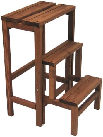 Scala Pieghevole Sgabello Scaletta Gradini In Legno Faggio Scala