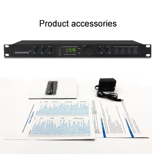 Procesador de Audio Digital, Ecualizador Profesional, Mezclador para Karaoke con Reverberación, Reducción Automática de Ruido, para Actuaciones en Escenario, DJs y Discursos Empresariales miniatura 6
