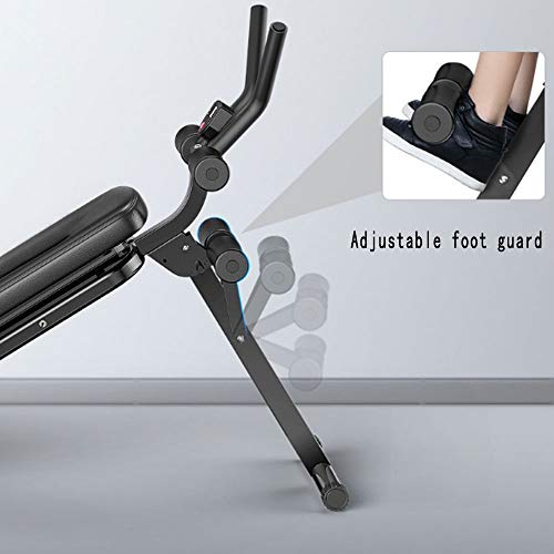 FEILA Adjustable Folding Fitness Barbell Rack and Weight Bench Weight Bench with Upgraded Wider Backrest Seat InclineDecline Exercise Workout Bench for Home Gym, Strength Training Full Body Workout