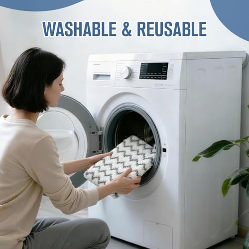 Image of 8 Pack Steam Mop Replacement Pads Compatible with Shark Genius Steam Mop S5003D S5002Q S5004 S6001W S6001WM S6002 & Lift-Away Pro Steam Mop S3973 S3973D S3973WM, Washable Microfiber Mop Pads Reusable