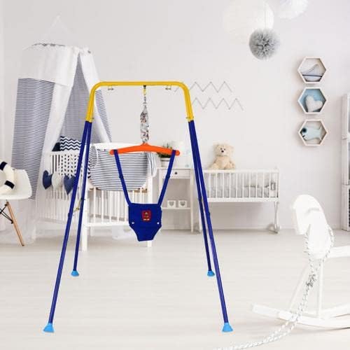 Miniatura 5 de Doorway Jumper Johnny Jumper con bolsa de asiento ajustable puentes de puerta y gorilas duraderos con abrazadera de puerta correa ajustable para