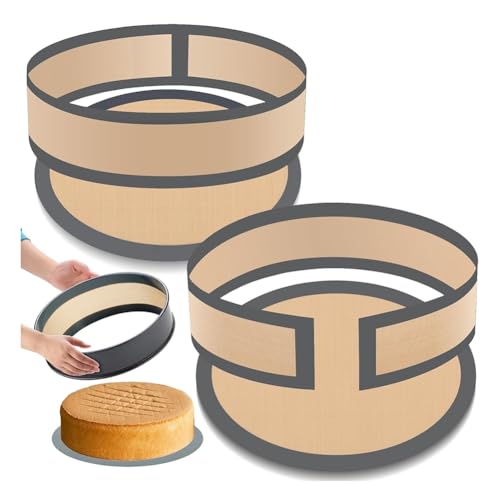 Junterone Juegos de Tapetes de Silicona para Hornear para Moldes Desmontables Antiadherentes de 9 Pulgadas, Evitan Que el Pastel Se Pegue A los Lados y Al Fondo.