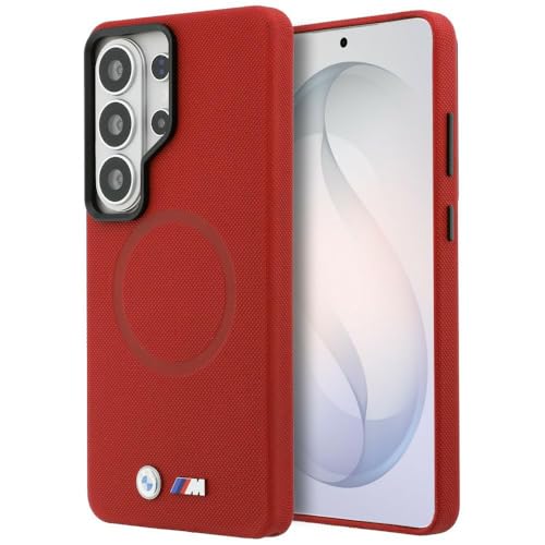 CG MOBILE BMW M Logos métalliques compatibles avec MagSafe Coque pour Samsung Galaxy S26 Ultra (rouge)