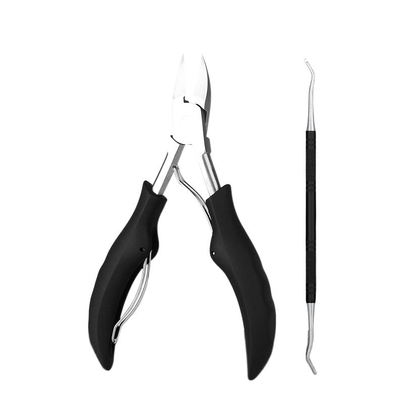 COOVS 2/4/7Pcs/set Ingrown Toenail Manicure Kit Ingrown Toenail Removal Correction Clippers Nail Corrector Foot Pedicure Tool (Color : 2pcs-Black)