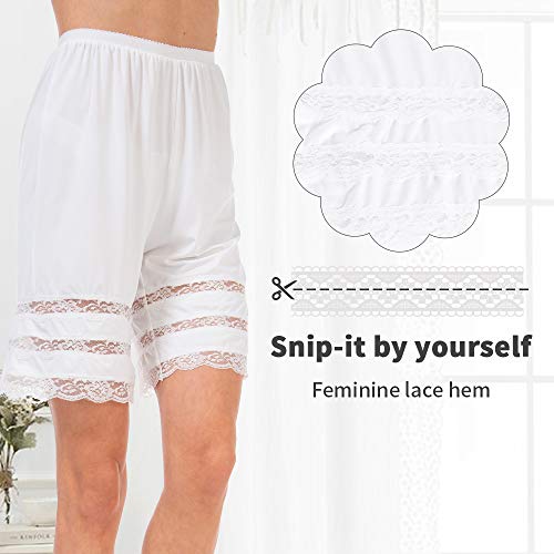 Image of MANCYFIT Half Slip Shorts Culotte for Women Split Skirt Lace Pettipants Snip 7-9 inch Inseam