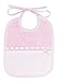 FILET Babero de rizo para bordar con bolsillo de tela Aida, rosa