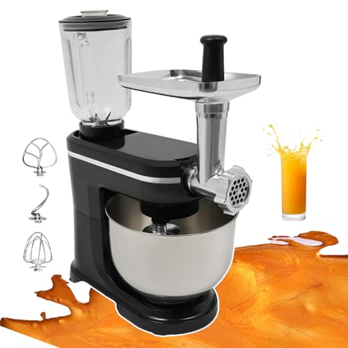 Juicing Blending Cooking Machine for Pate & Drinks, Food Blender with Whisk and Hook Attachments, Electric Chopper Kitchen Mixer