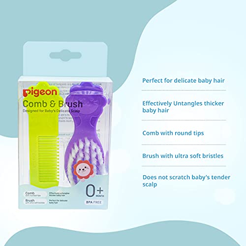Image of Pigeon Comb & Brush Set | Baby Grooming Kit