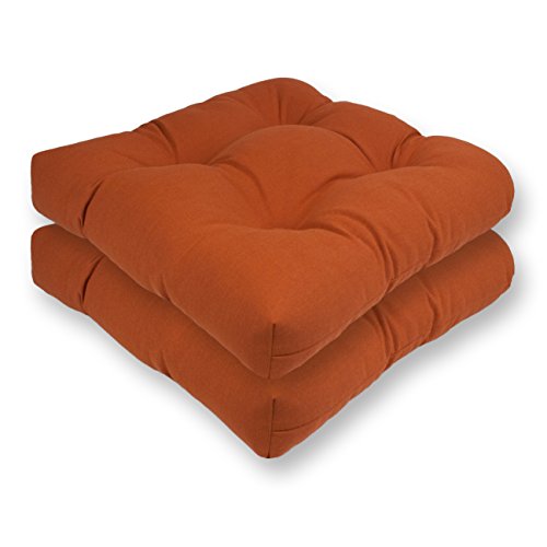 Austin Horn Classics Sunbrella Spectrum Pillow Cover Set, Beautiful Cushion Covers Bed & Living Room, Throw Pillow Cases, Indoor/Outdoor Durable Use Covers (Cayenne, Square, 16' x16' Set of 2)