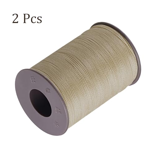 Hilo encerado fino para coser cuero, 2 piezas, 0.55 mm x 137 yardas miniatura 4