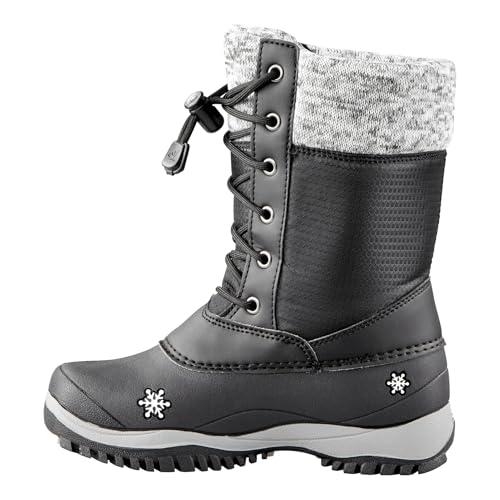 Baffin Unisex Kids' Junior AVERY Waterproof Insulated Comfort-Fit Multi-Layer Mid-Calf Lace-Up Snow Boots, Arctic Rubber Base2