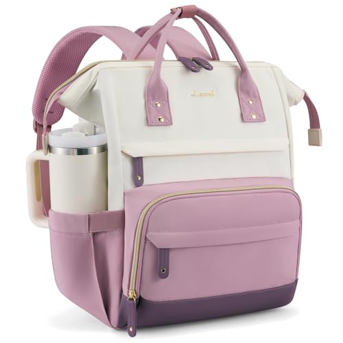 Image of LOVEVOOK Laptop Backpack for Women, 15.6 Inch Work Business Backpacks Purse With Large Capacity