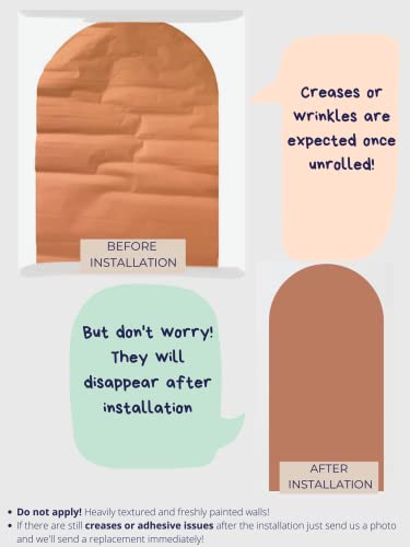 Minick Half Circle Wall Decal Boho Sticker - Boho Wall Décor, Headboard Wall Decals, Wall Mural, Removable Arch Peel And Stick (Half Circle, Terracotta) #TOP4