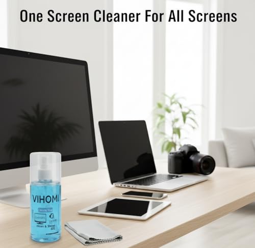 Image of Extra Large 225ml Gel Spray Cleaner with Microfibre Cloth for Laptop, Mackbook,PC, Mobile, Tablet, Camera & All Screens, Safe Streak-Free Deep Cleaning