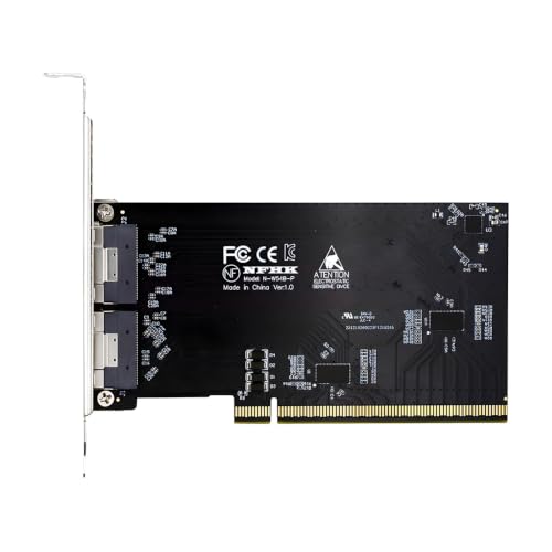 Image of Xiwai Slimline Dual SFF-8654 8X 74Pin External to PCIE 16X Express 5.0 Card | PCIE4.0 Raid VROC Raid0 Hyper Adapter with Linear Redriver over Long Cable Lengths