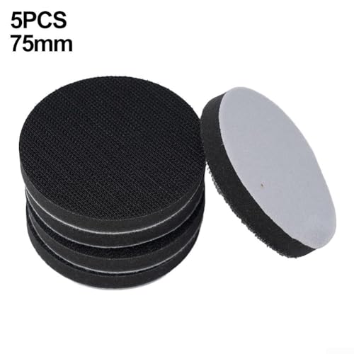 Weichschaum-Puffer-Schnittstellen-Pads, 75 * 12mm, weiche Dichte, Schaumstoff-Pufferrückseite für Pads zum Schleifen, Polieren, Polierscheiben, 5 Stück