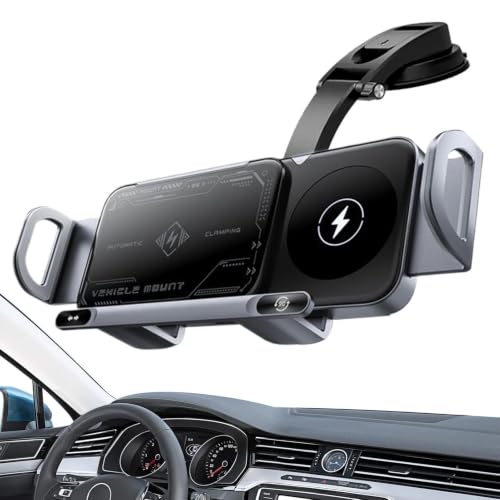 Cargador inalámbrico para coche de 15W con soporte de teléfono para vehículos y camión RV