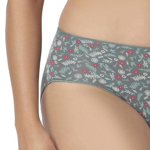 Image of juliet Cotton Hipster Premium Panties Set of 5 Full Coverage Stretchable Fabric