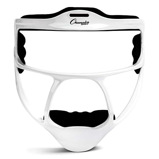 Champion Sports Magnesium Softball Face Mask - Lightweight Masks for Adults - Durable Head Guards - Premium Sports Accessories for Indoors and Outdoors - White