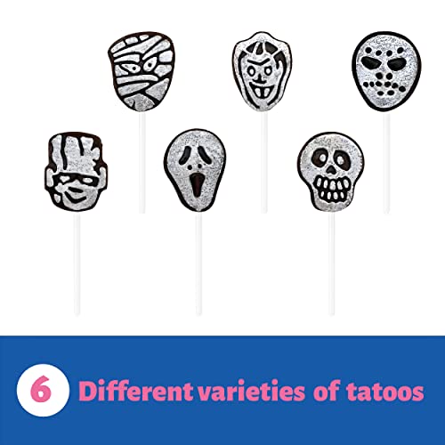 Funtasty Icing Tattoo Halloween Lollipops Individually Wrapped Cola Flavored Hard Candy, Bulk 2 Pounds (110 Count) #TOP3