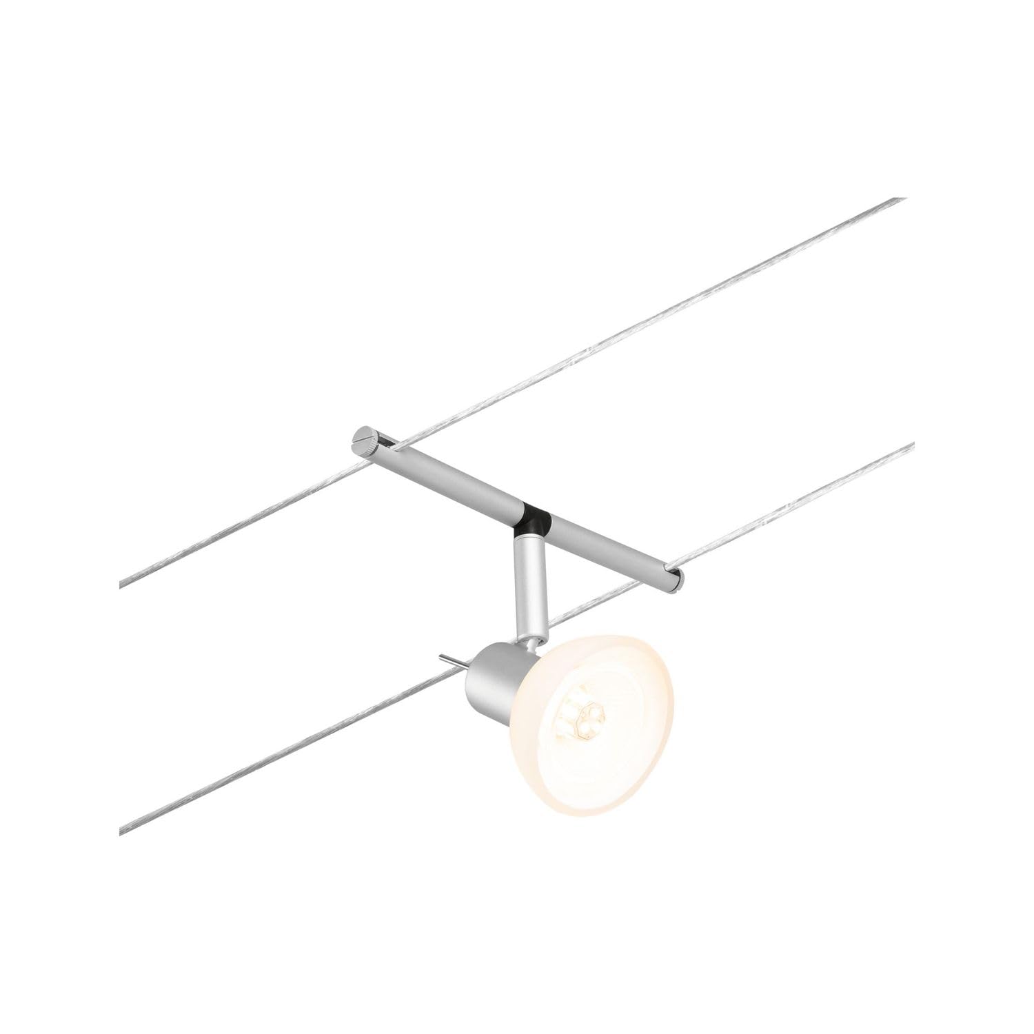 Paulmann 94449 CorDuo Système Câbles Spot Sheela DC Individuel 10 watts max, Éclairage Extensible Chrome Mat Matière Plastique GU5,3 Système de Câbles sans Ampoules