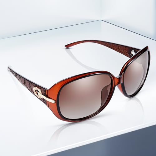 Women's Polarized Sunglasses, Retro Sunglasses, Fashionable Rhinestone Temples, Anti-UV lenses For Sun Protection,Driving