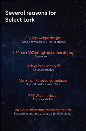 Image of BENIO Smart Watch for Men and Women, 1.69 inch Fitness Tracker, 24 /7Heart Rate /SpO2 /Sleep Tracker, Multiple Dials & 23 Sports Modes Fitness Watch, IP67 Waterproof, Compatible with Android iOS