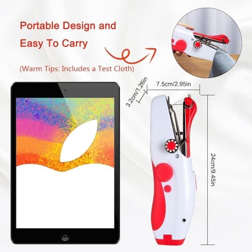 Image of Handheld Sewing Machine, Mini Portable Electric Sewing Machine for Beginners Adult, Easy to Use and Fast Stitch Suitable for Clothes,Fabrics, Cutains,DIY Home Travel (BG29)
