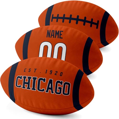 Image of ANTKING Chicago Throw Pillow 2 Packs Custom Name Number Gifts | Personalized Gift for Youth for Birthday Christmas