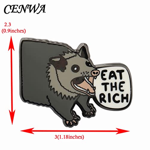 CENWA Opossums Trash Enamel Pin Possums Lover Gift Screaming Opossum Enamel Pin2